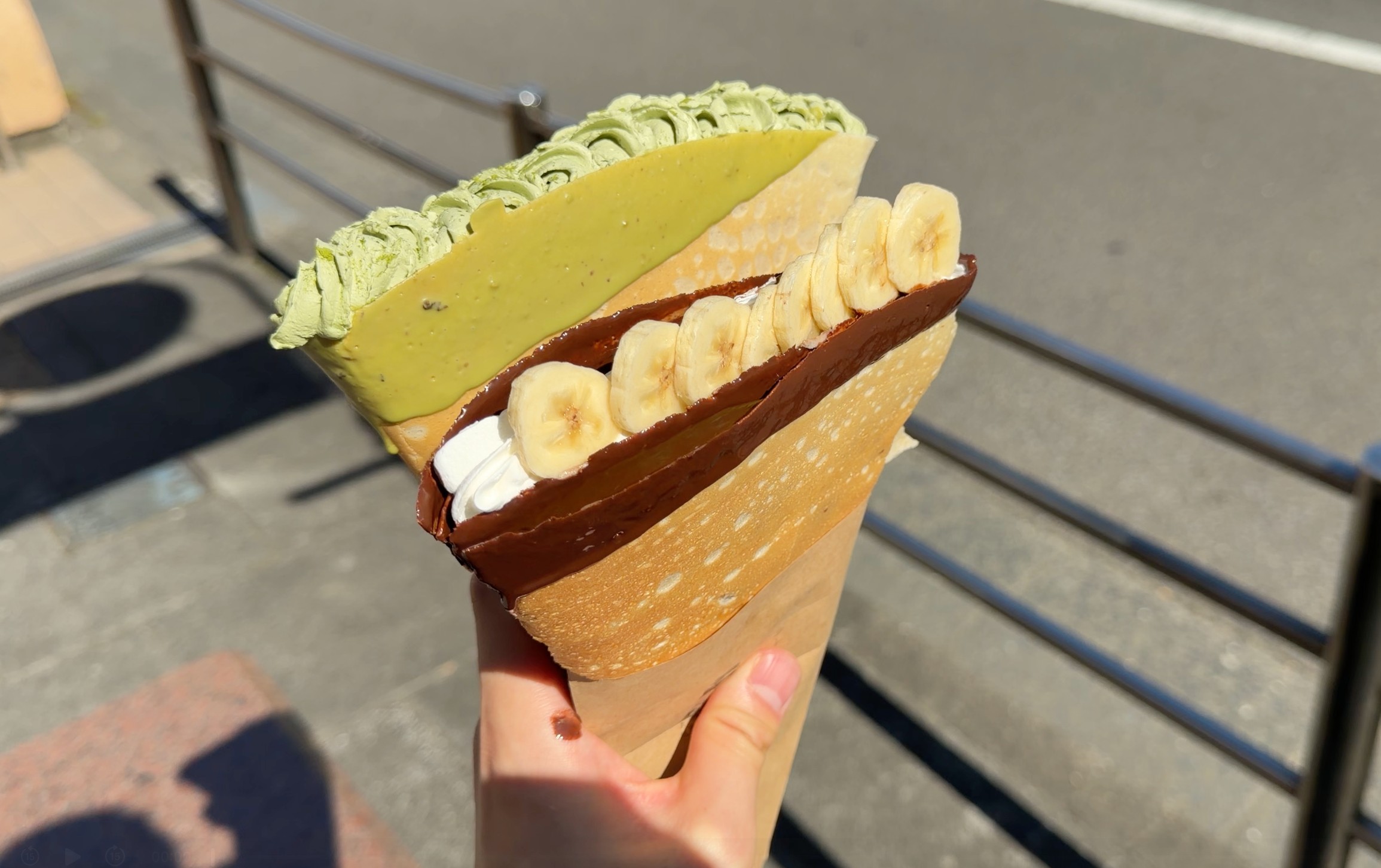クレープに愛をこめてのパリパリ生地のアップ