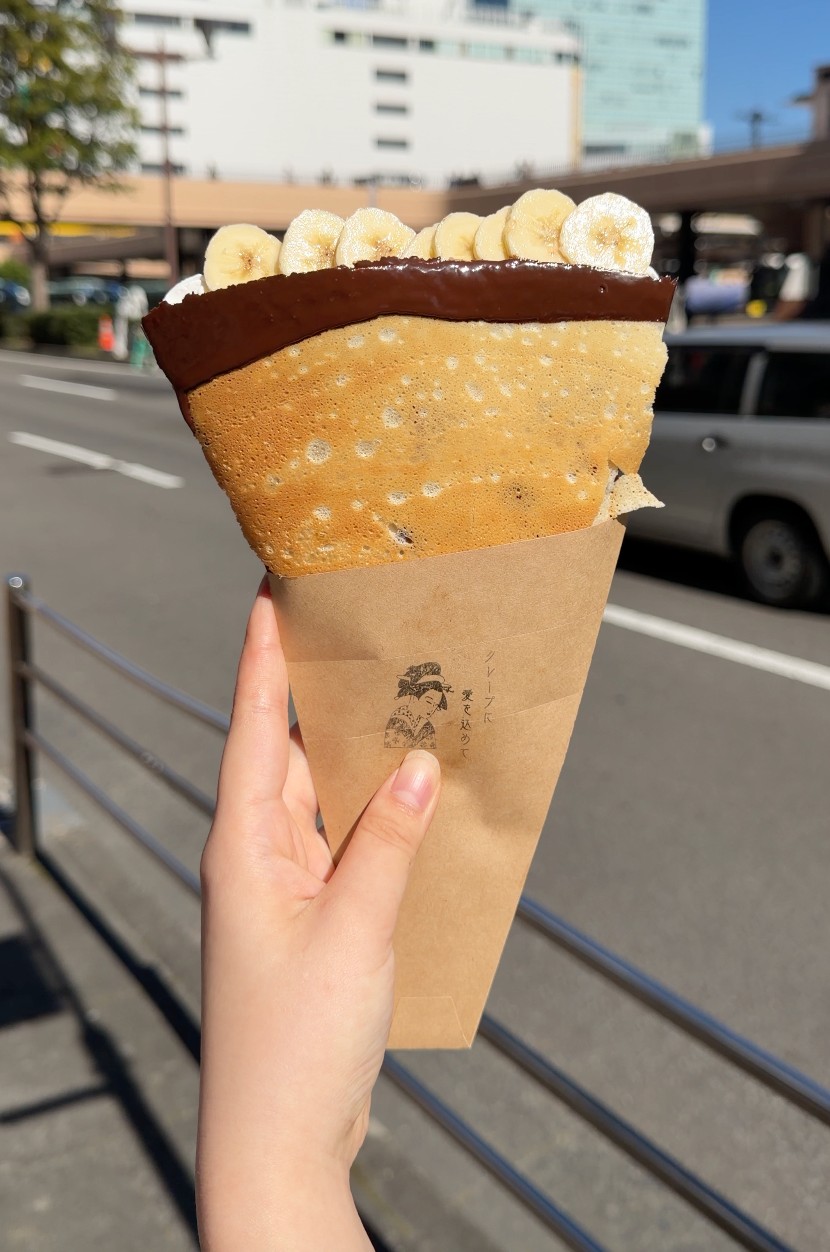 クレープに愛をこめてのチョコフォンドルバナナ
